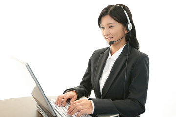 笑顔のオペレーター