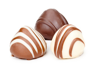 Sweetmeats on white background