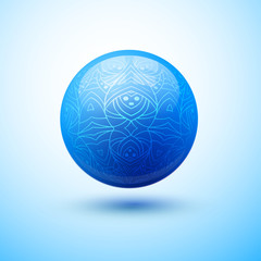 Blue bird ecology element. Vector illustration