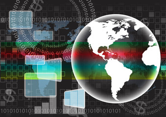 Background map of the world vector