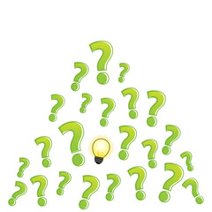 question mark bulb clear