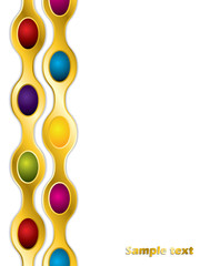 Gold trimmed color ellipses