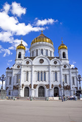 Fototapeta na wymiar Cathedral of Christ the savior, Moscow, Russia