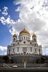 View of the "Cathedral of Christ the savior" in Moscow, Russia