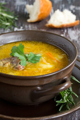 Soup with salted cabbage, Shchi.