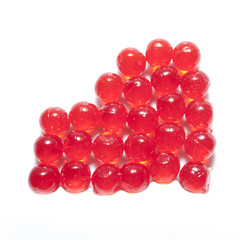jelly red bolus isolated background white