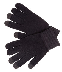 Isolated black gloves