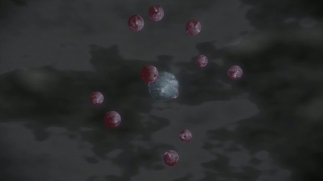 Elektronen um Atomkern