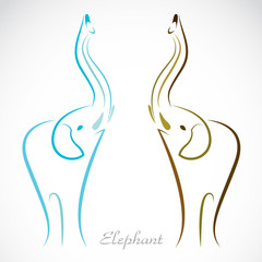 Vector image of an elephant