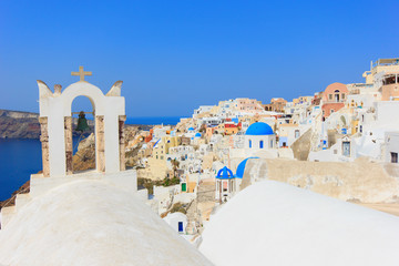 dome church in Santorini Greece