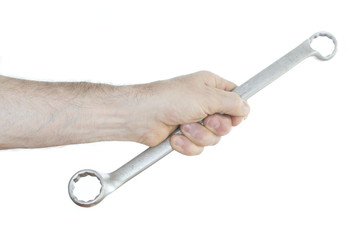 Hand und Ringschlüssel