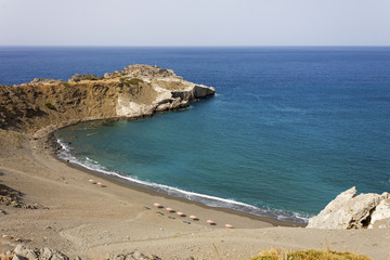Fototapeta na wymiar the beautiful beach of Agios Pavlos, in Crete Island