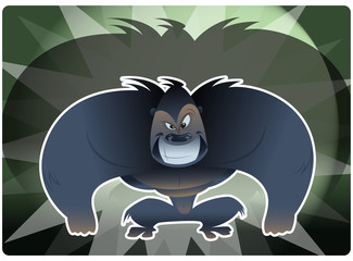 Aggressive gorrila