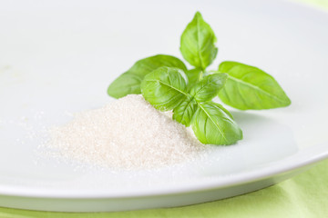 Basil and cane sugar
