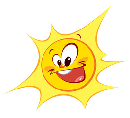 Happy sun (coloured outlines)