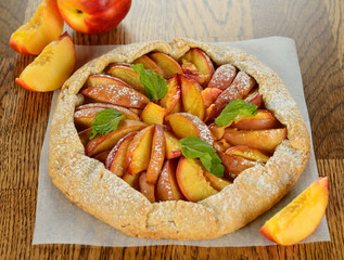 Tart with nectarines