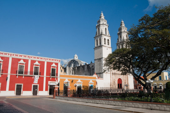 Independence square, Campeche (Mexico)