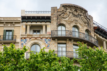 Gaudi Architecture from 1829 in Barcelona