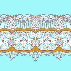 Horizontal lace steampunk ornament, ornamental geometric pattern