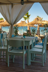 Restaurant with a panoramic beach view