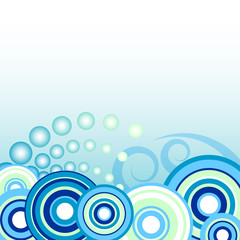 Blue circle abstract background