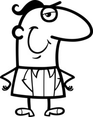 glad man cartoon illustration