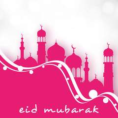 Abstract Muslim community festival Eid Mubarak background.
