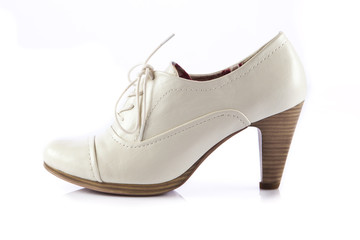 women shoes on white background.