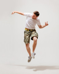 male dancer jumping in the air