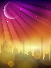 Concept for Muslim community Holy Month of Ramadan Kareem.