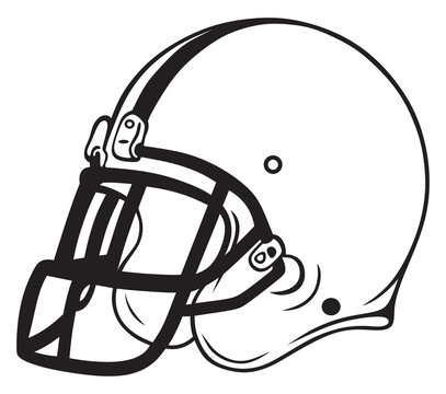 Helmet football isolated on white background