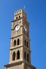 Fototapeta na wymiar Clock Tower in Acco