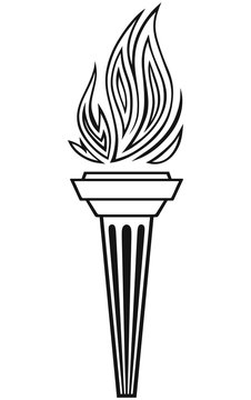 Symbol torch isolated on white background