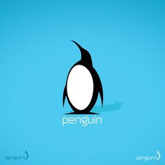 Fototapeta premium Penguin label