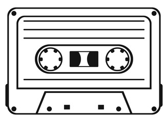 Cassette tape isolated on white background