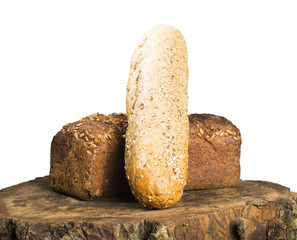 White isolated Bread