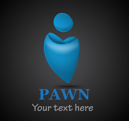 Pawn abstract icon