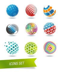 Sphere icon set