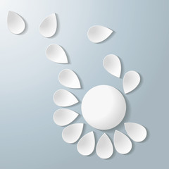 White Flying Flower