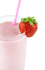 Strawberry milk smoothie
