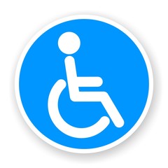 sticker of wheelchair symbol