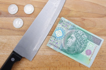 Złotówka nóż 100 PLN