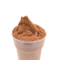 Chocolate Cocoa smoothie in glass