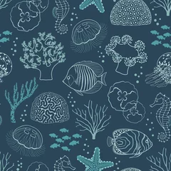 Printed roller blinds Sea Underwater life pattern