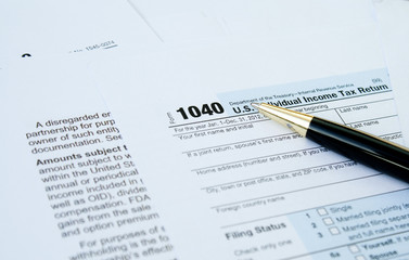 Fototapeta na wymiar U.S.Tax form, 