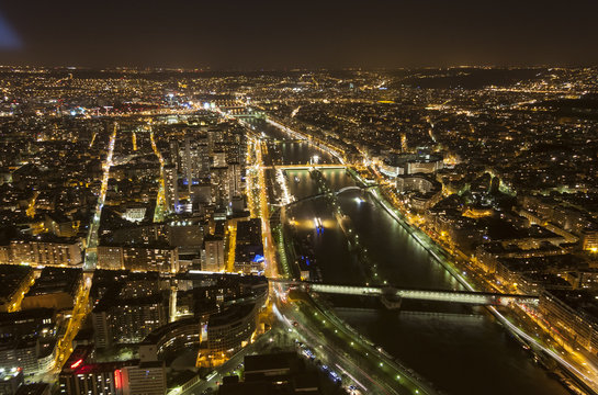 Fototapeta Cityscape of Paris, France at night
