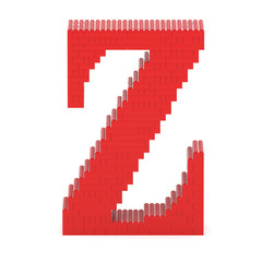 Fototapeta premium Letter Z built from toy bricks