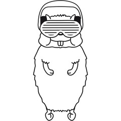 Cute Hamster Party DJ