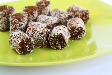 Coconut and chocolate candies