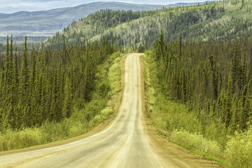 Gravel road in Alaska